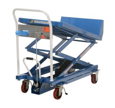 Steel Lift and Tilt Cart with Sequence Select 24 In. x 36 In. 600 Lb. Capacity Blue